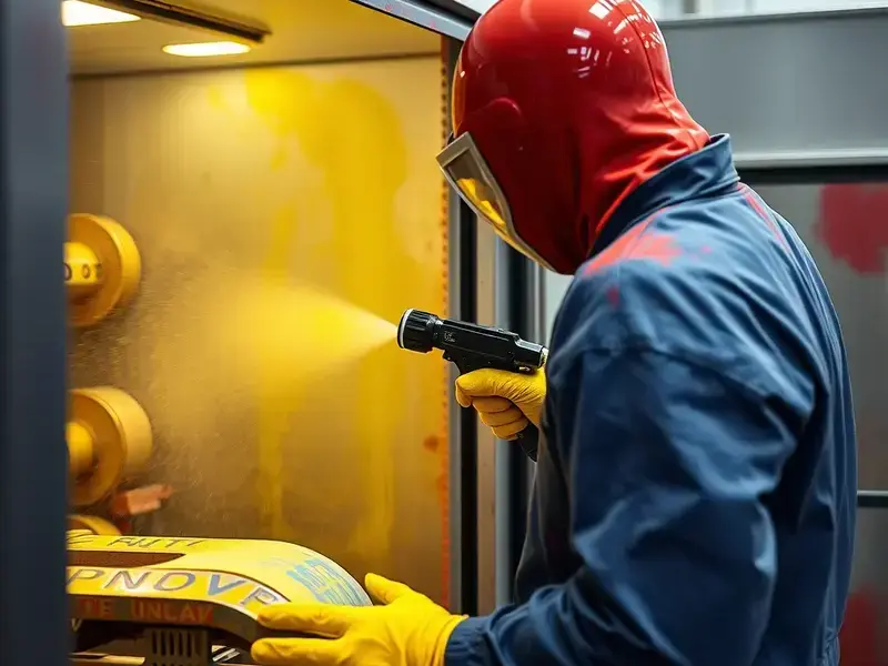 Powder coating service for metal parts